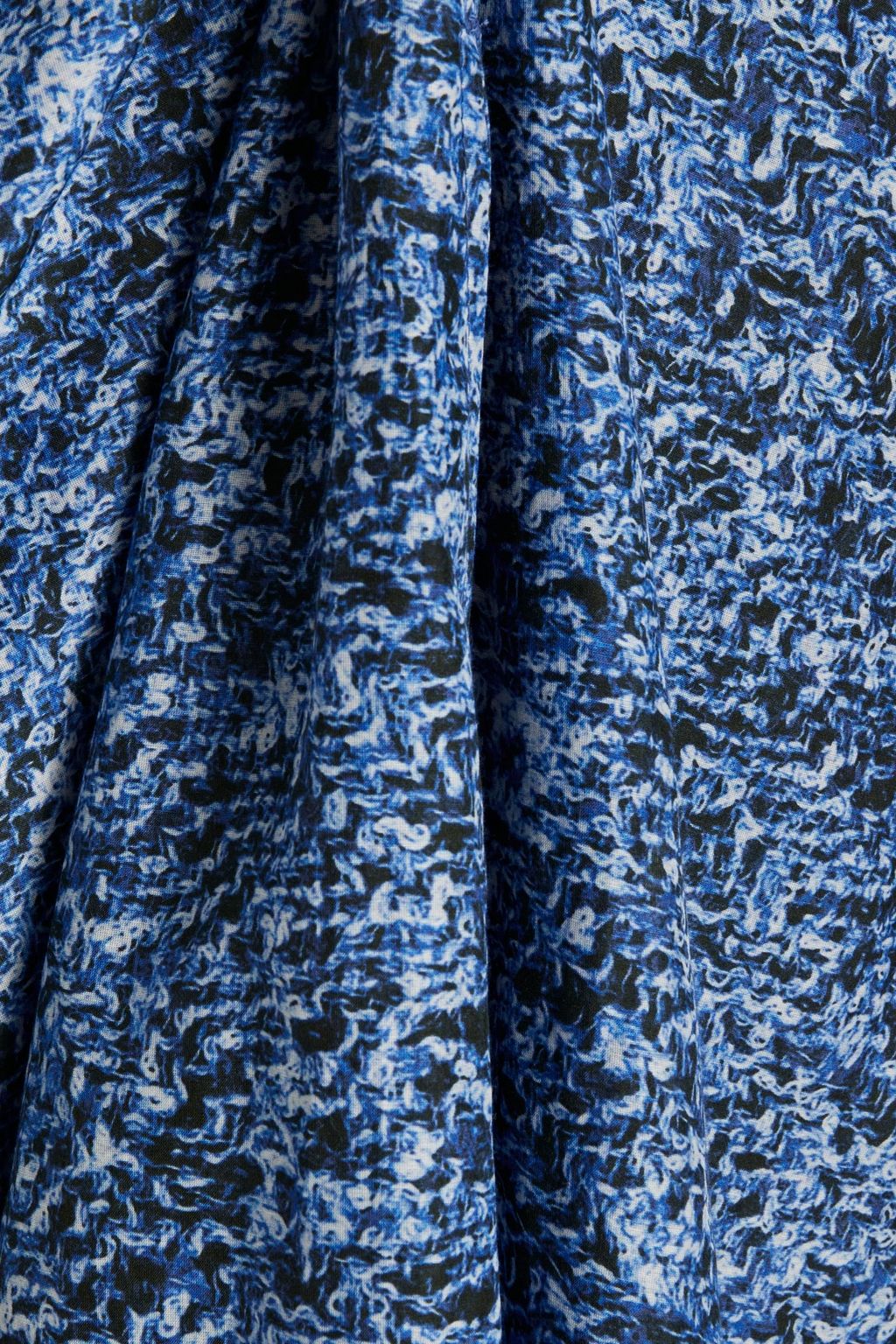 ALTUZARRA Pleated printed cotton and silk-blend voile midi dress
