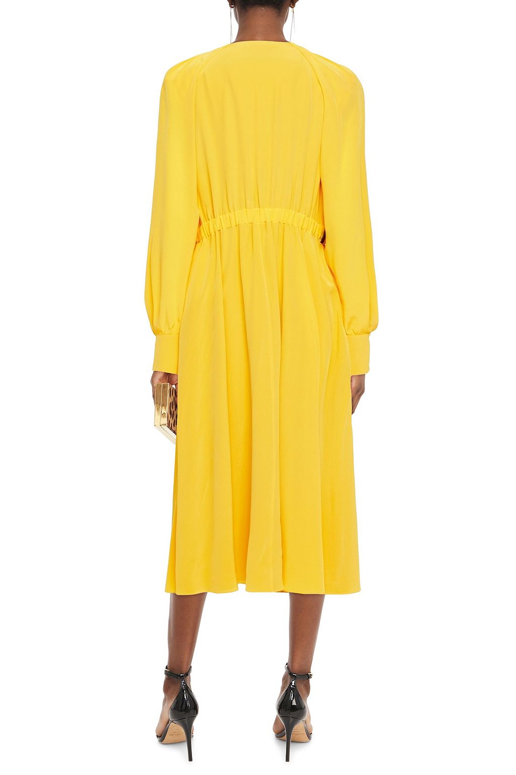 ALTUZARRA Liana belted silk crepe de chine midi dress