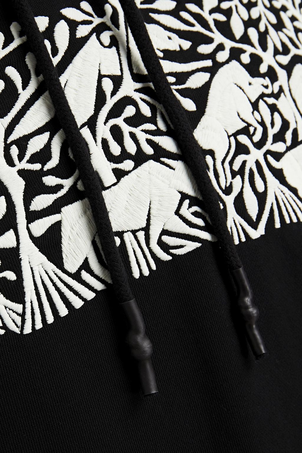 MCQ ALEXANDER MCQUEEN Embroidered French cotton-terry hoodie