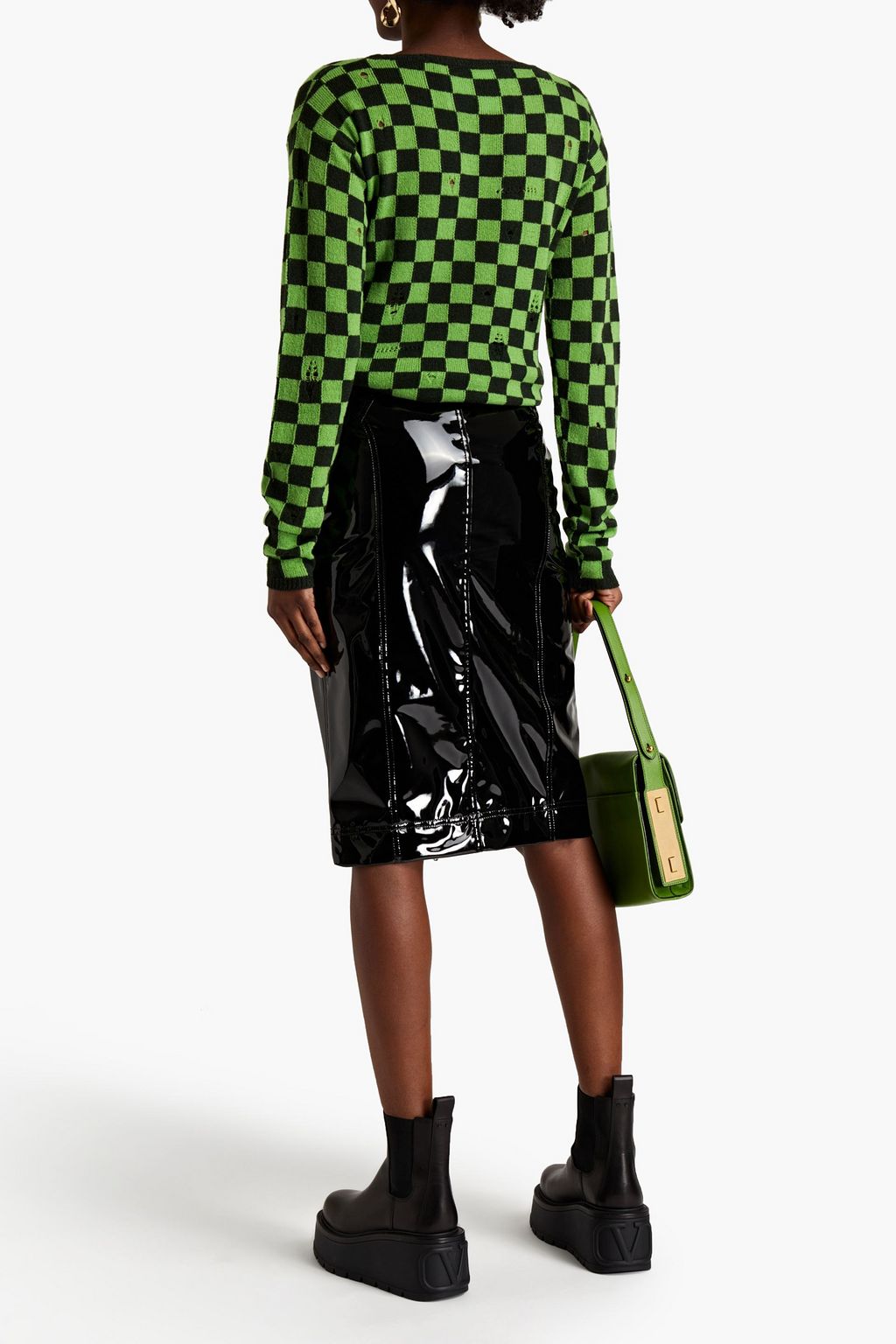 MARC JACOBS Vinyl pencil skirt