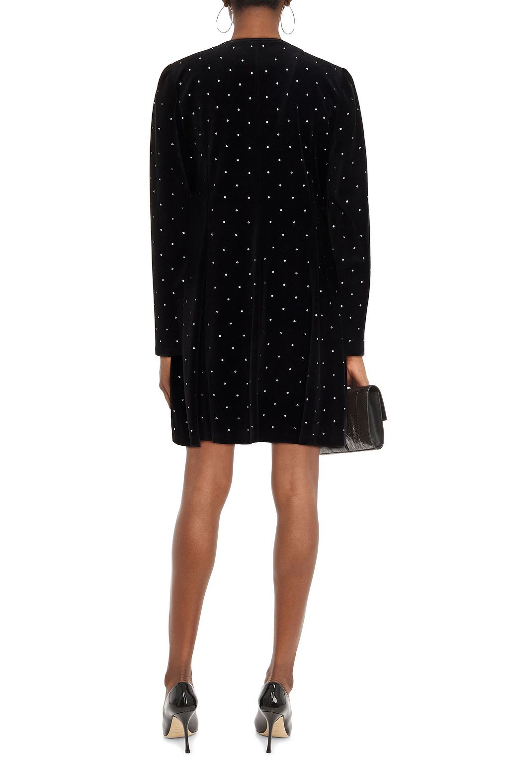 MARC JACOBS Crystal-embellished velvet mini dress