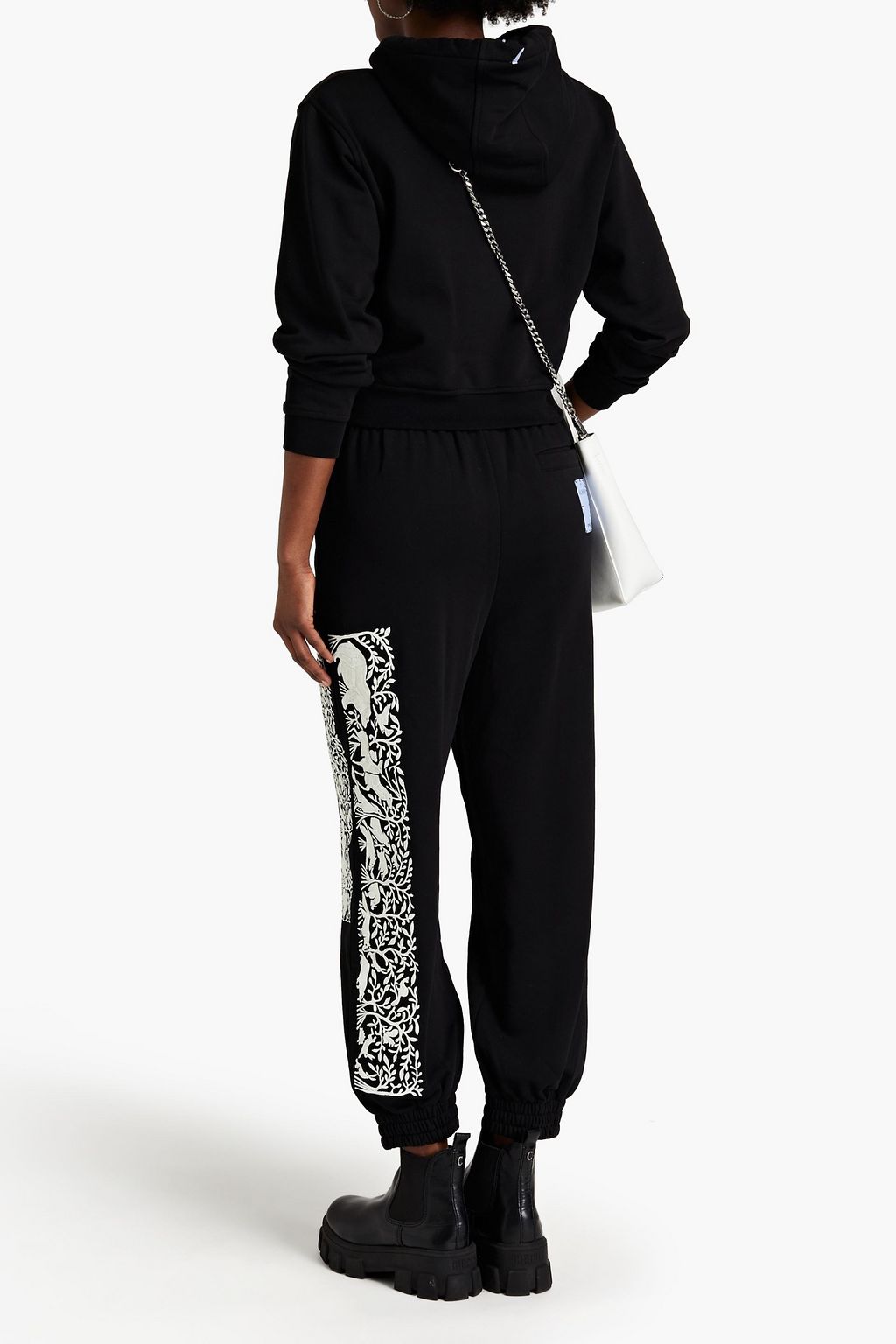 MCQ ALEXANDER MCQUEEN Embroidered French cotton-terry track pants