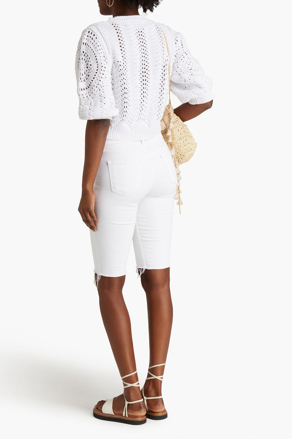 BA&SH Confetti crochet-knit cotton-blend sweater