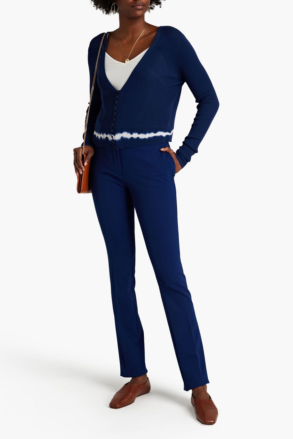 ALTUZARRA Ribbed tie-dyed cotton cardigan