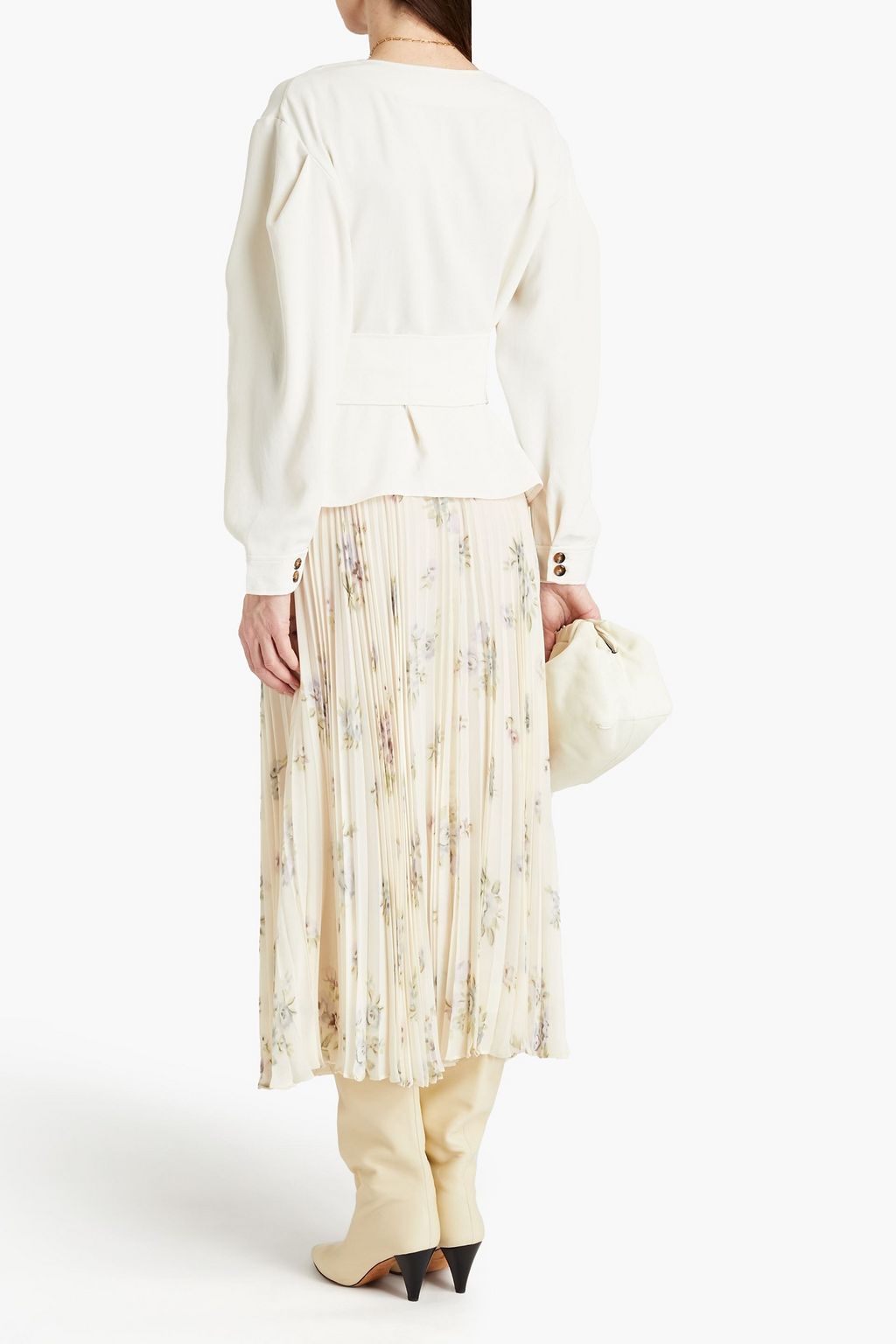 BA&SH Berry belted woven wrap top