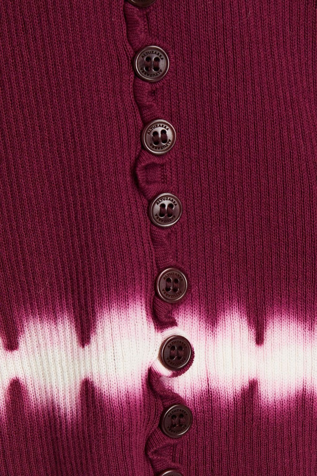 ALTUZARRA Ribbed tie-dyed cotton cardigan
