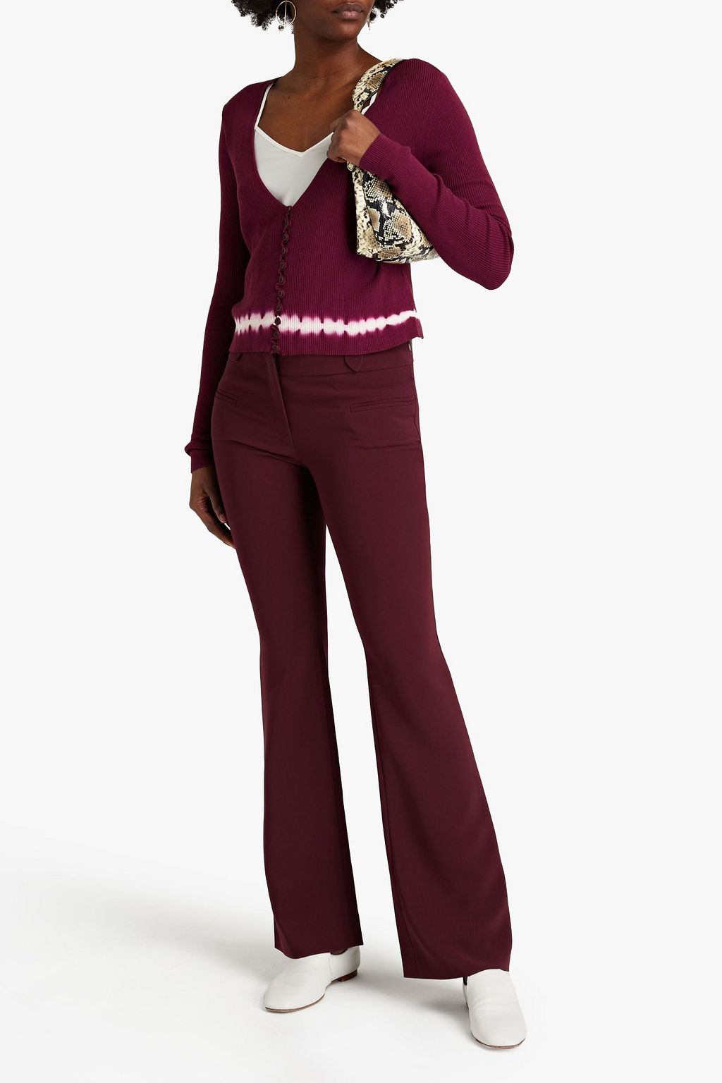 ALTUZARRA Ribbed tie-dyed cotton cardigan