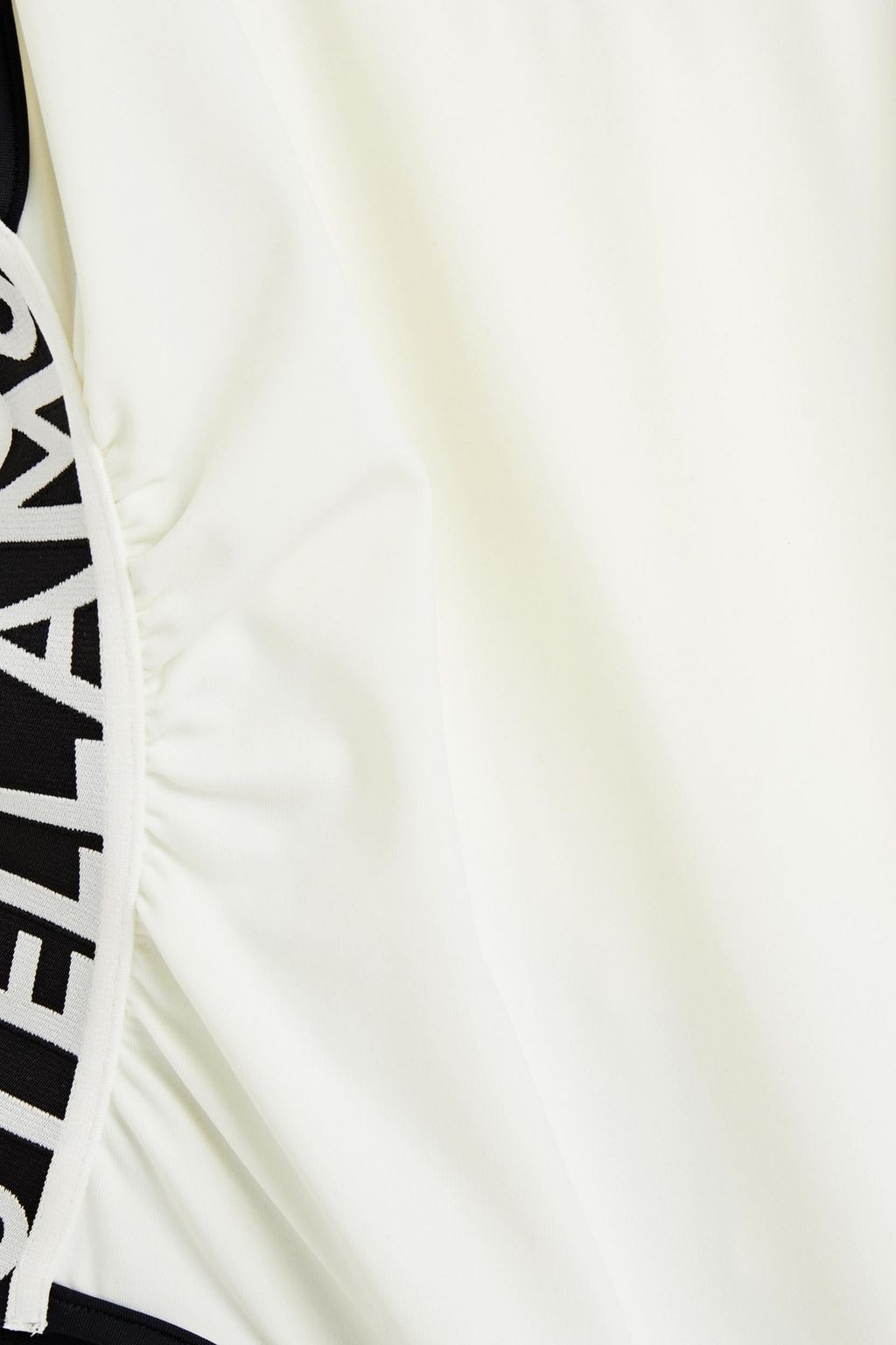 STELLA MCCARTNEY Jacquard-trimmed two-tone swimsuit