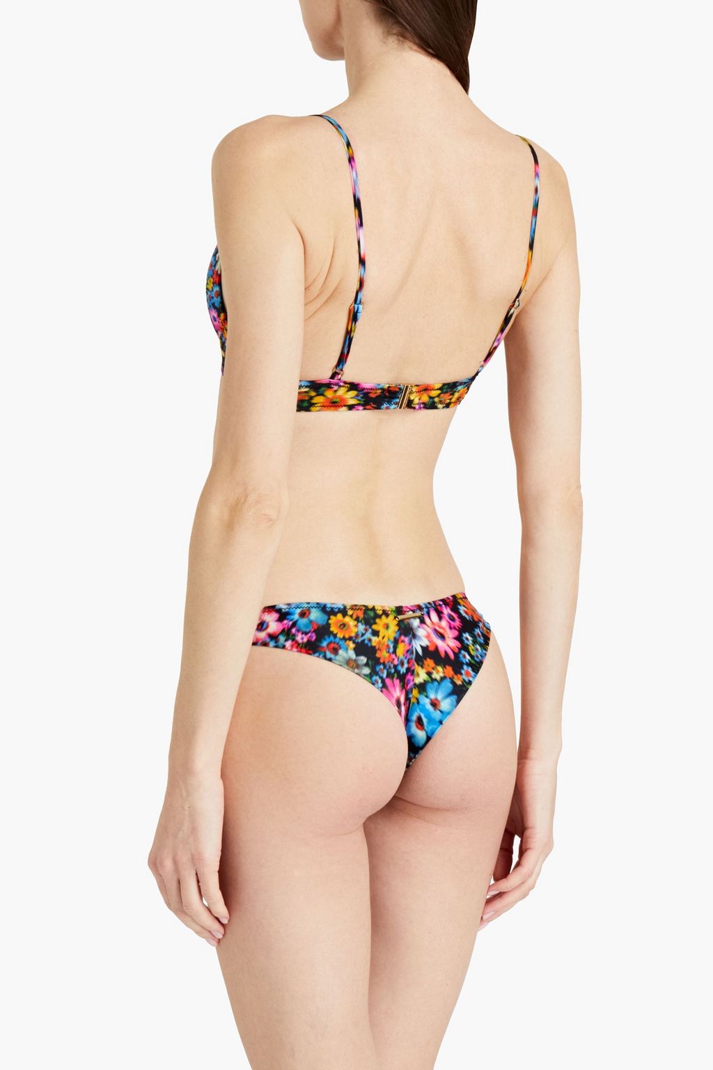 STELLA MCCARTNEY Tief sitzendes Bikini-Höschen mit floralem Print