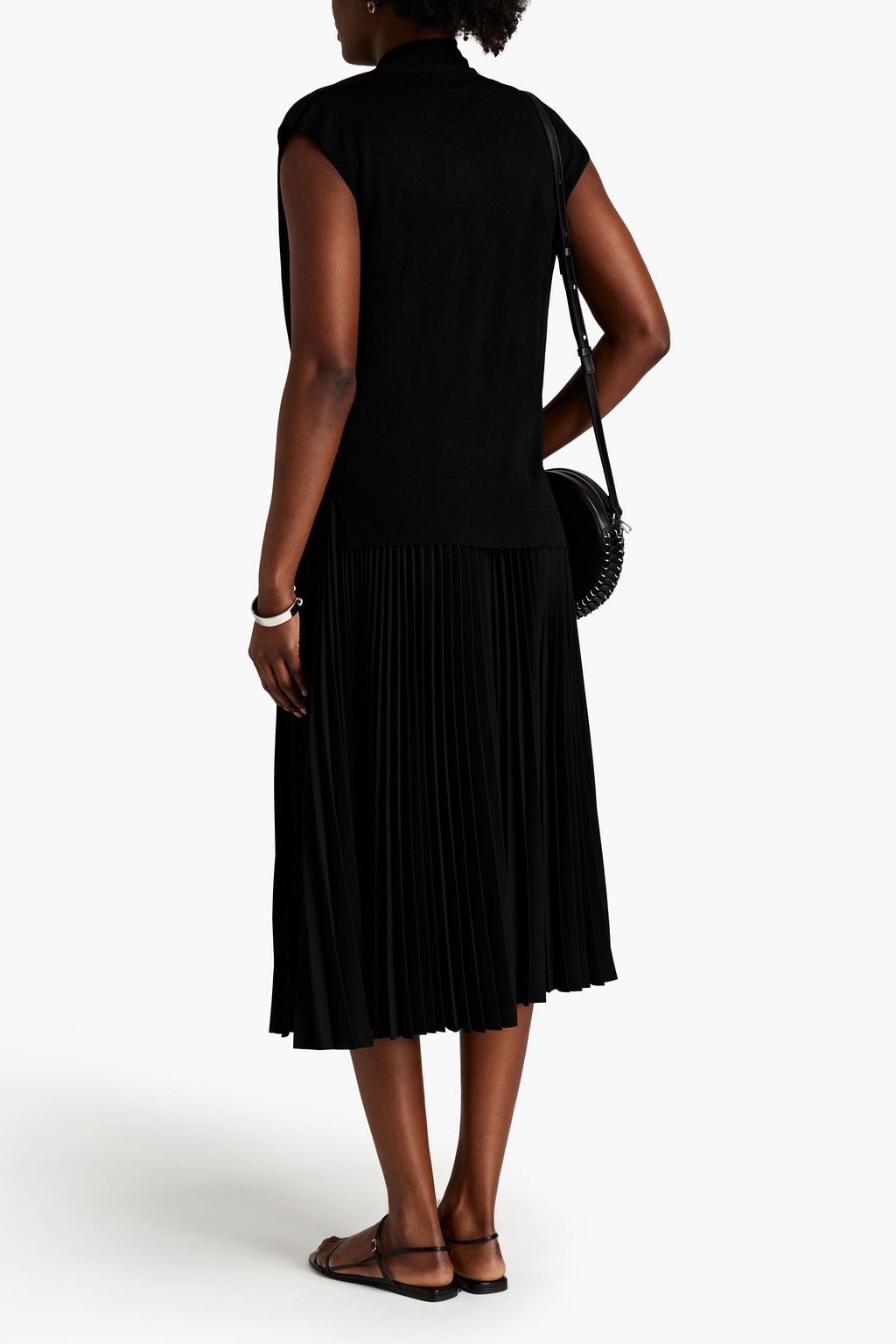 PROENZA SCHOULER Draped mélange merino wool-vest