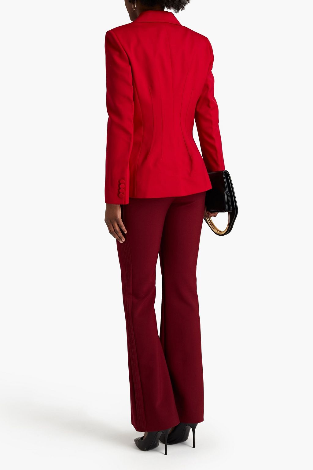 ALTUZARRA Pintucked stretch-wool twill blazer