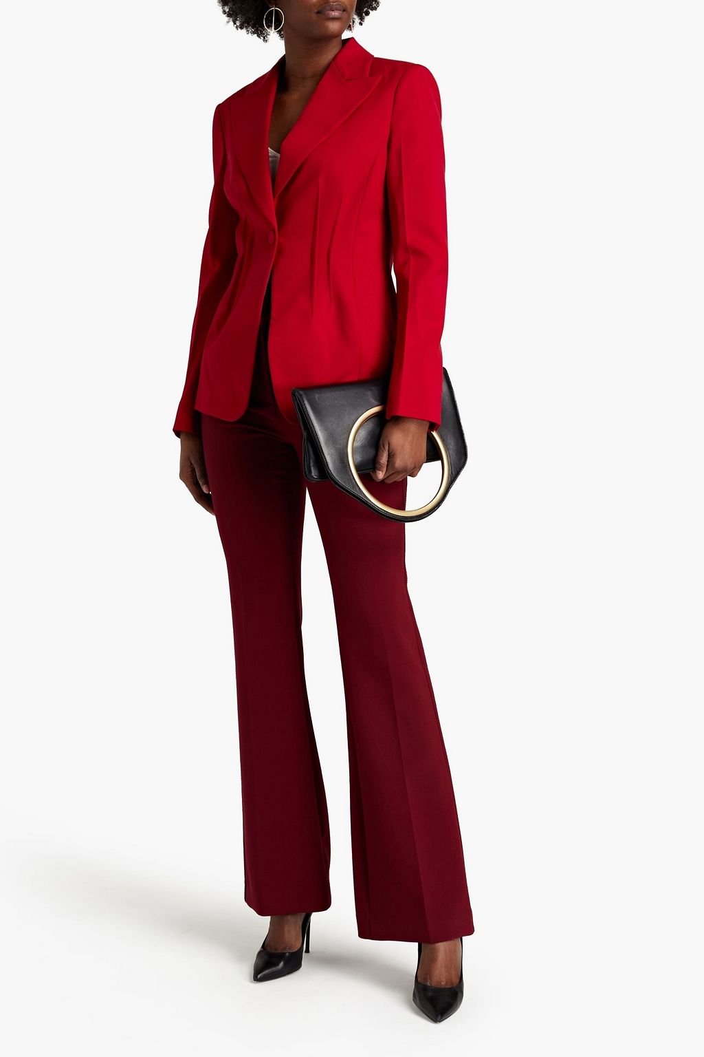 ALTUZARRA Pintucked stretch-wool twill blazer