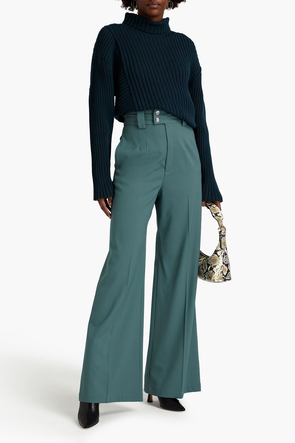 PROENZA SCHOULER Wool-blend twill wide-leg pants