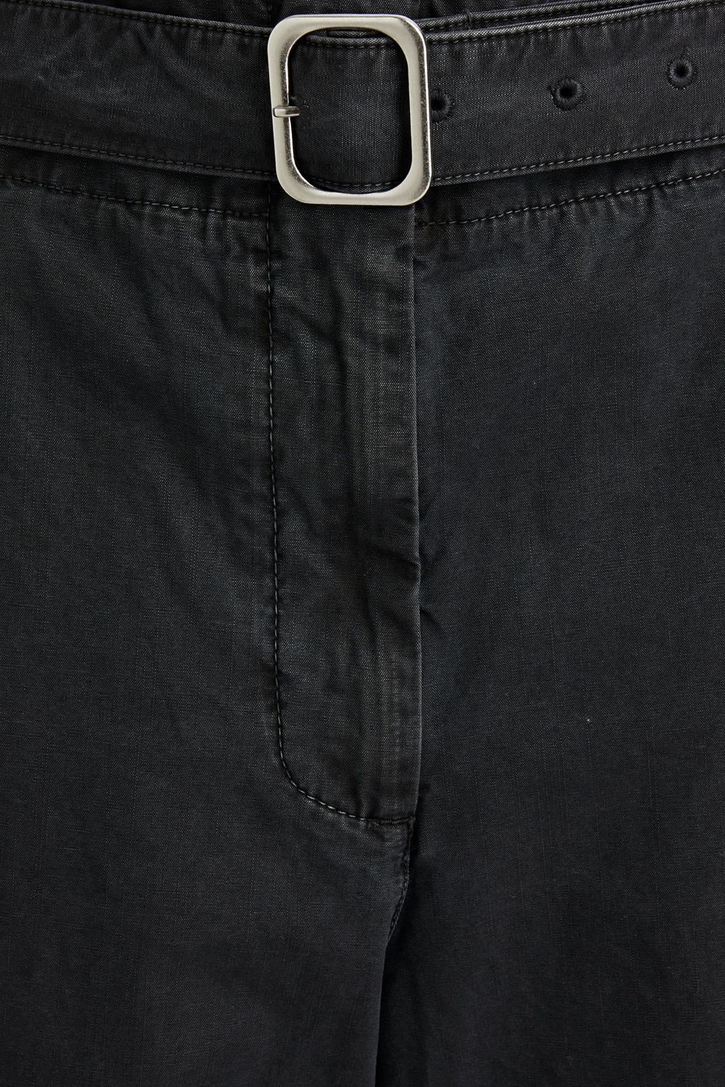 PROENZA SCHOULER Cropped belted washed-cotton wide-leg pants