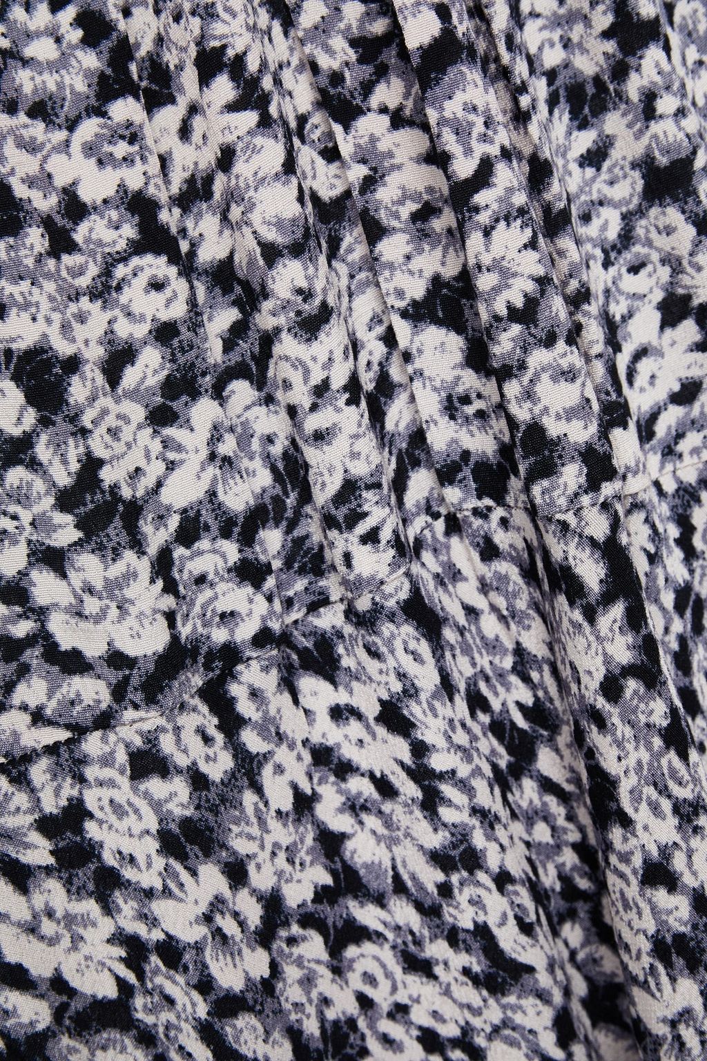 BA&SH Emilie ruched floral-print crepe midi dress