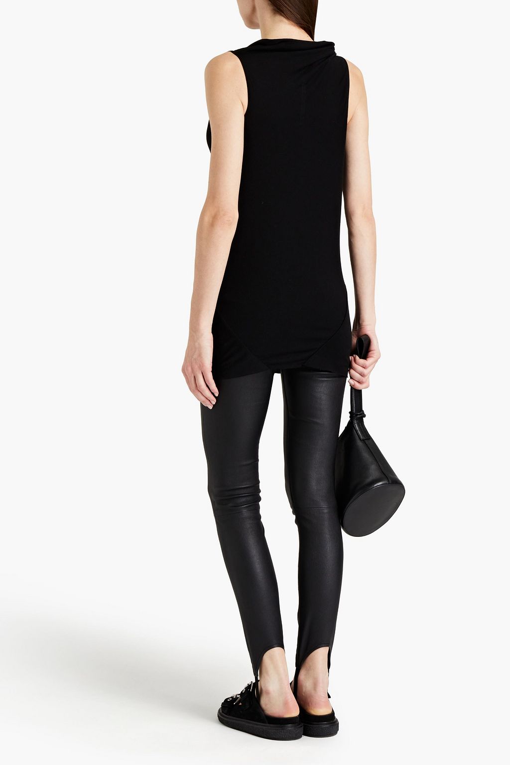 RICK OWENS LILIES Draped jersey top
