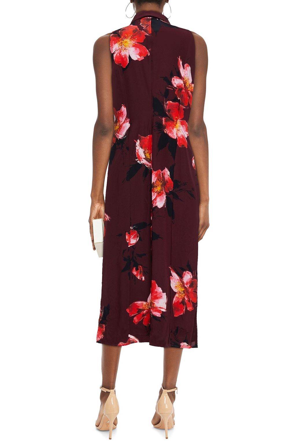 ALTUZARRA Jeannette button-detailed floral-print silk crepe de chine midi dress