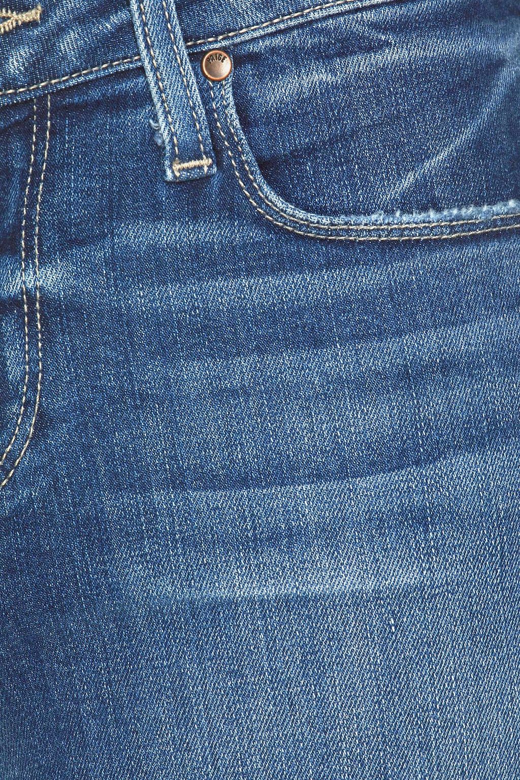 PAIGE Distressed mid-rise skinny jeans