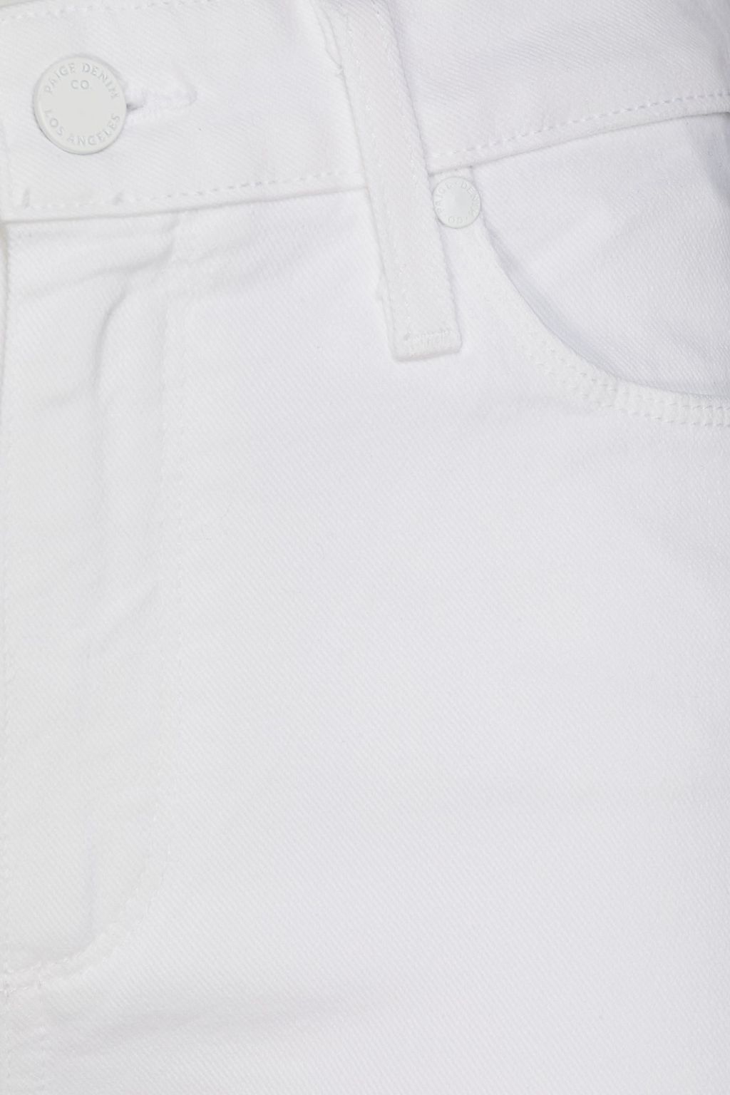 PAIGE Ruffled high-rise straight-leg jeans