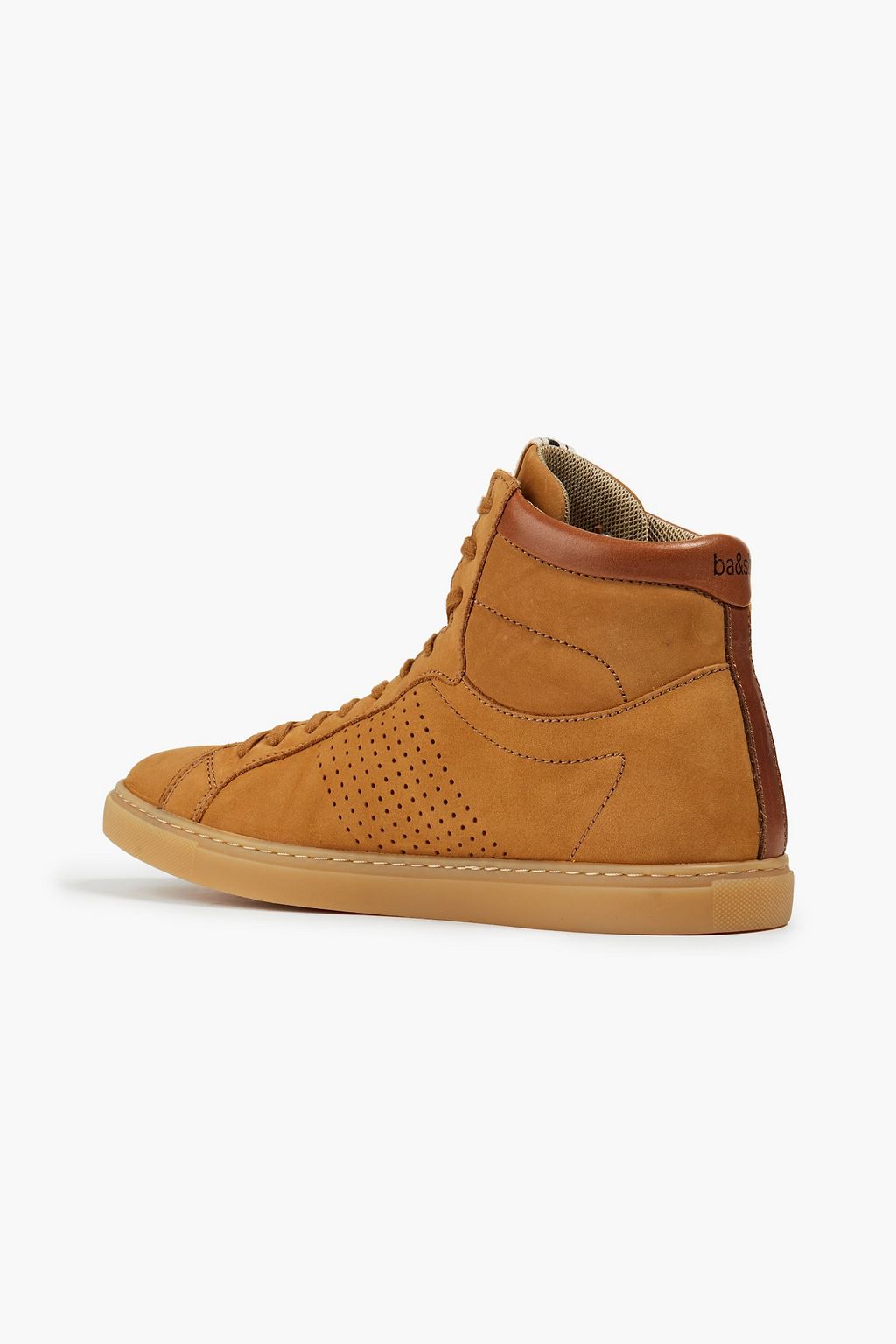 BA&SH Hcosta perforated suede high-top sneakers
