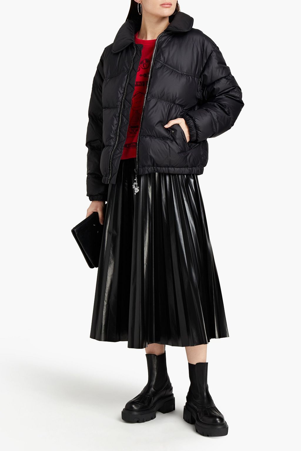 MARC JACOBS Crystal-embellished quilted shell down jacket