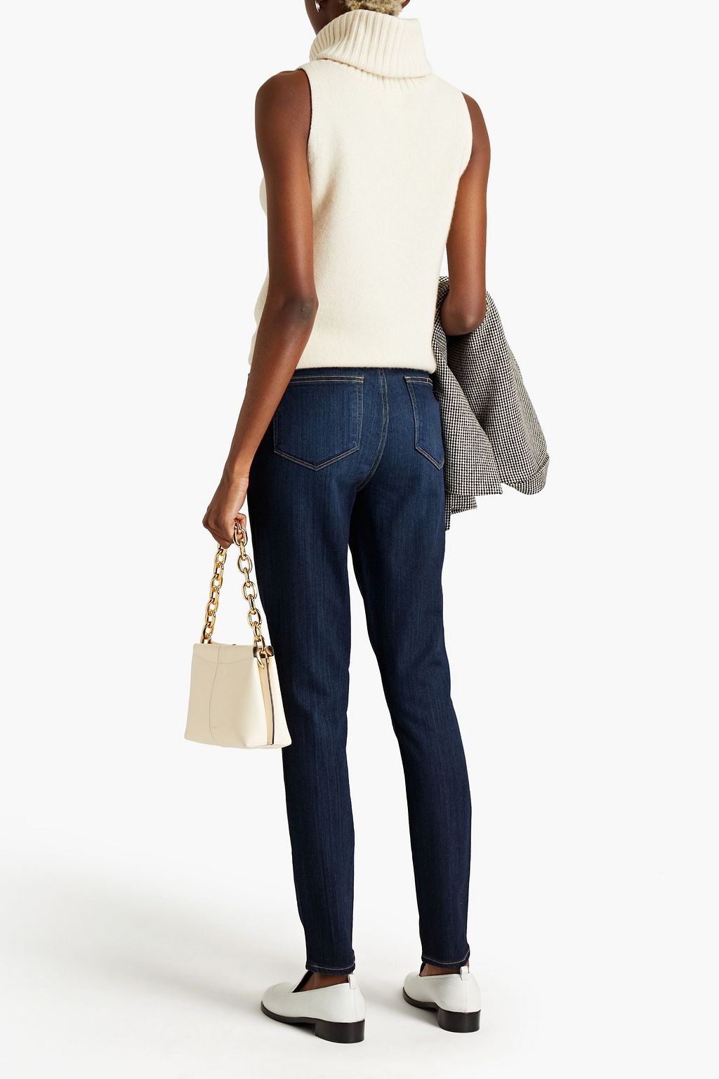 PAIGE Faded high-rise skinny jeans