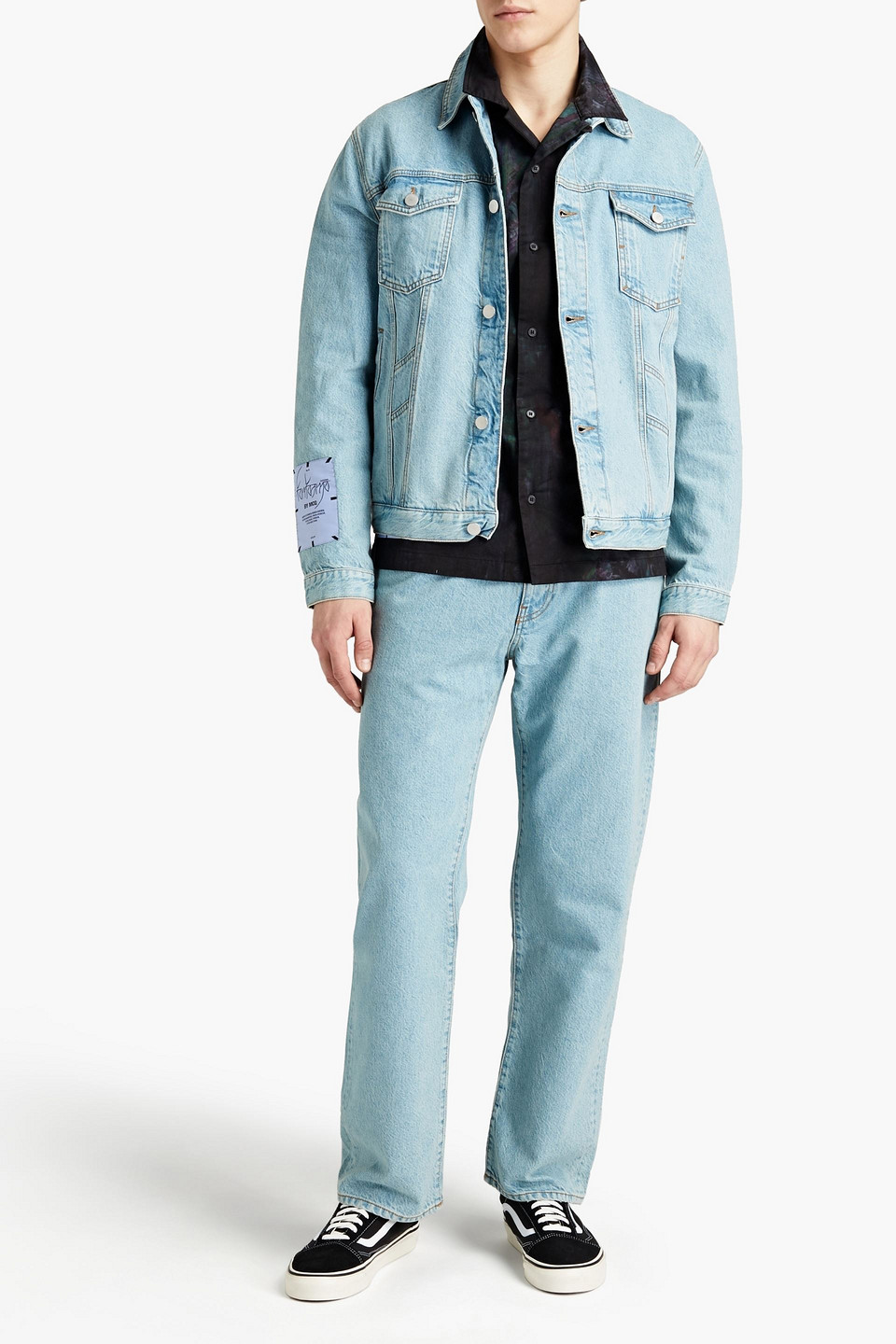 Mcq By Alexander Mcqueen Mcq Alexander Mcqueen Man Logo-appliquéd Denim Jacket In Blue