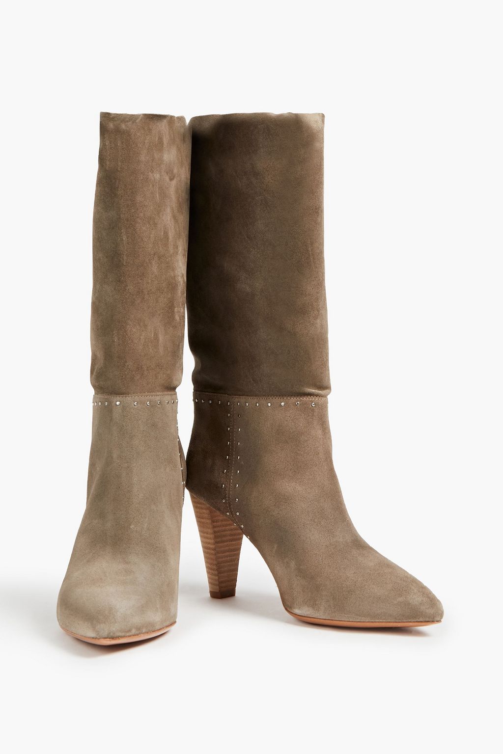 BA&SH Clem studded suede boots