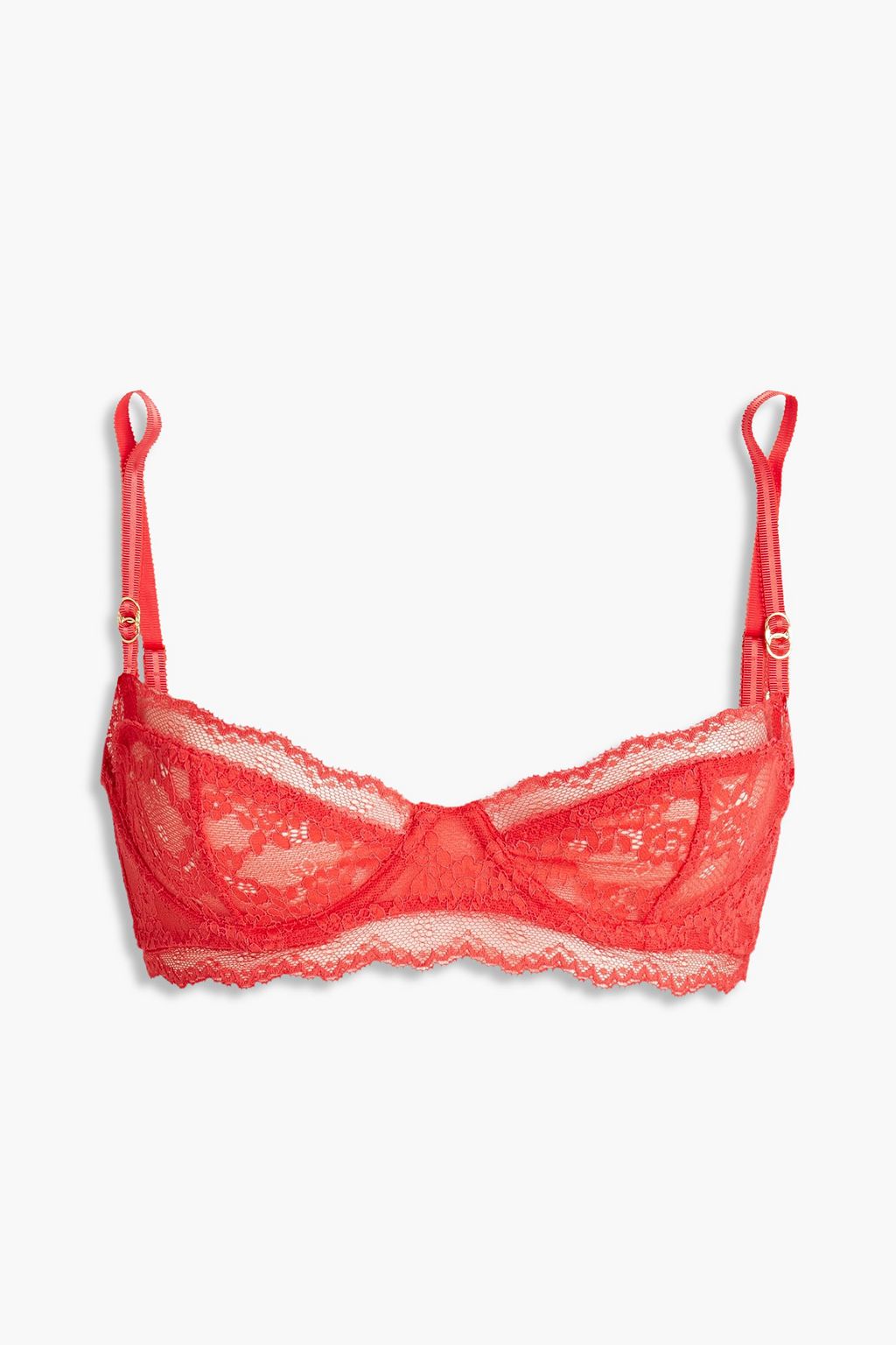 Coral Mila corded lace balconette bra | STELLA MCCARTNEY | THE OUTNET