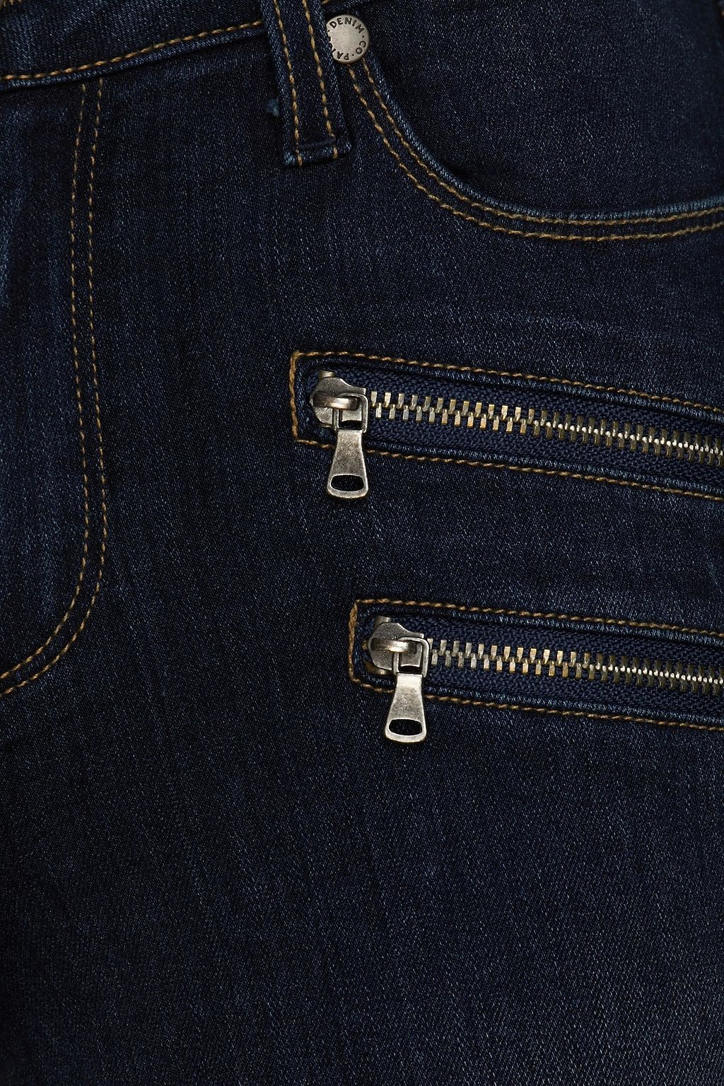 PAIGE Zip-detailed high-rise skinny jeans