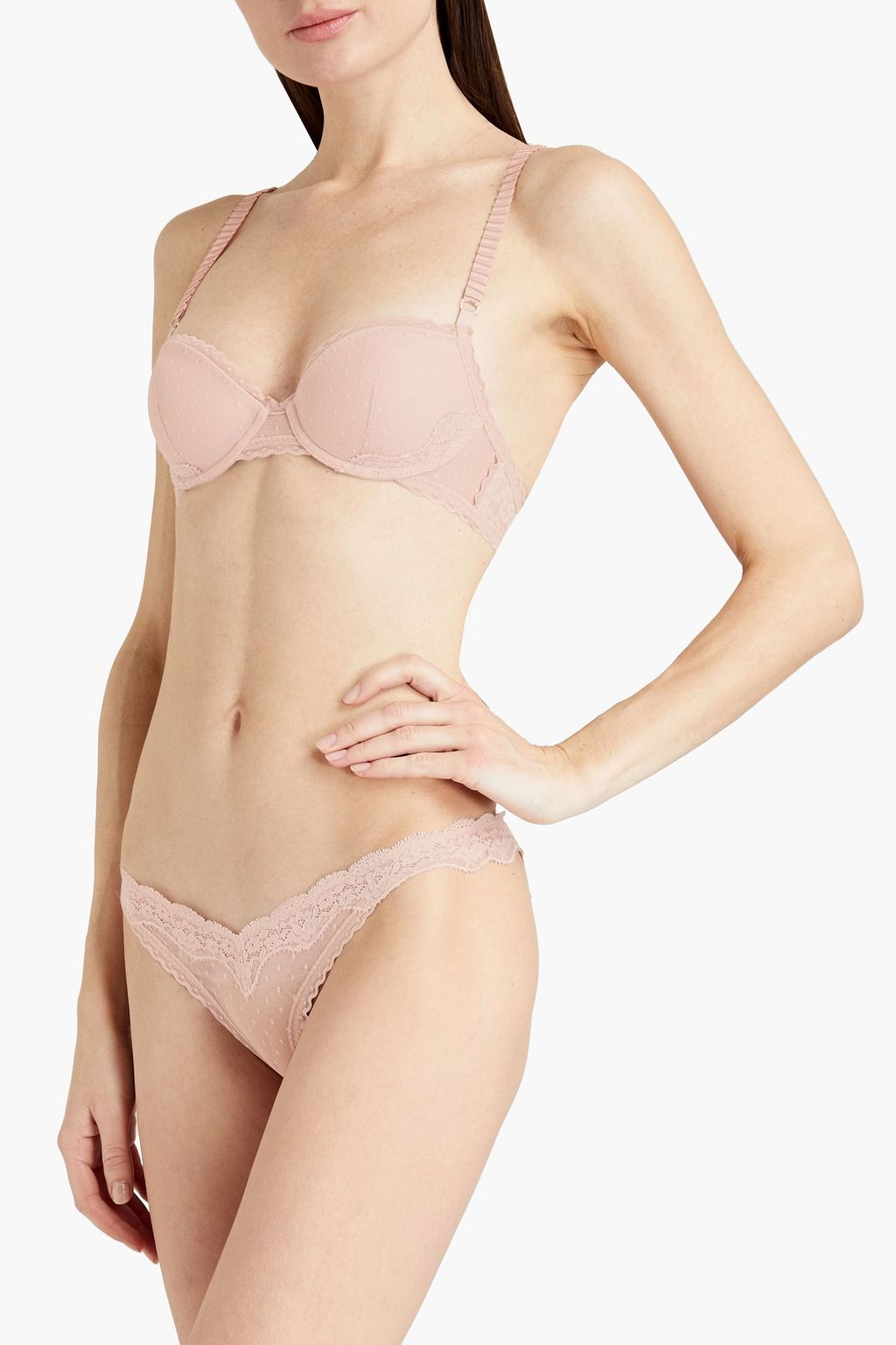 STELLA MCCARTNEY Layla lace and point d'esprit push-up bra