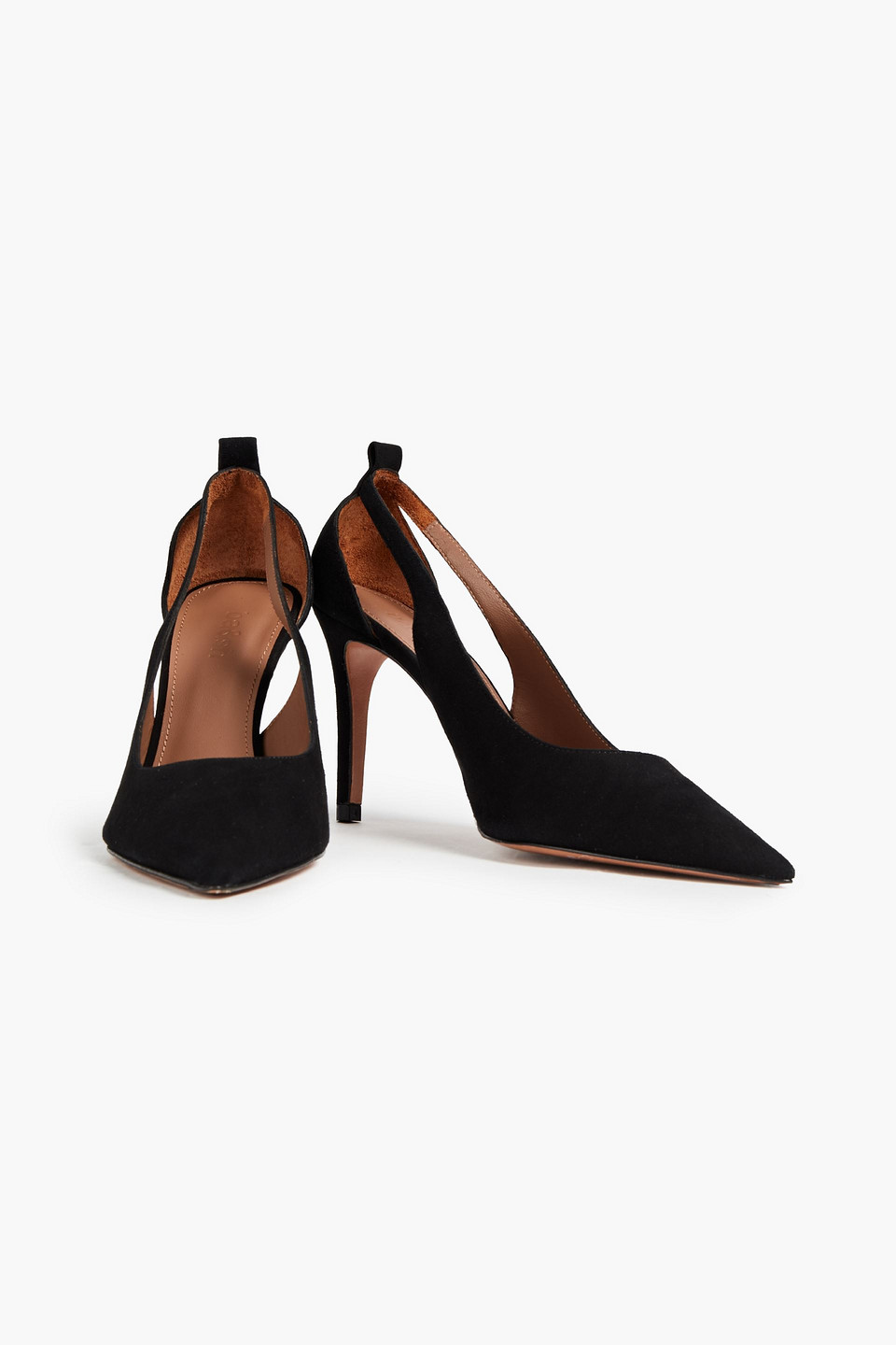 Ba&sh Catilde Cutout Suede Pumps In Black