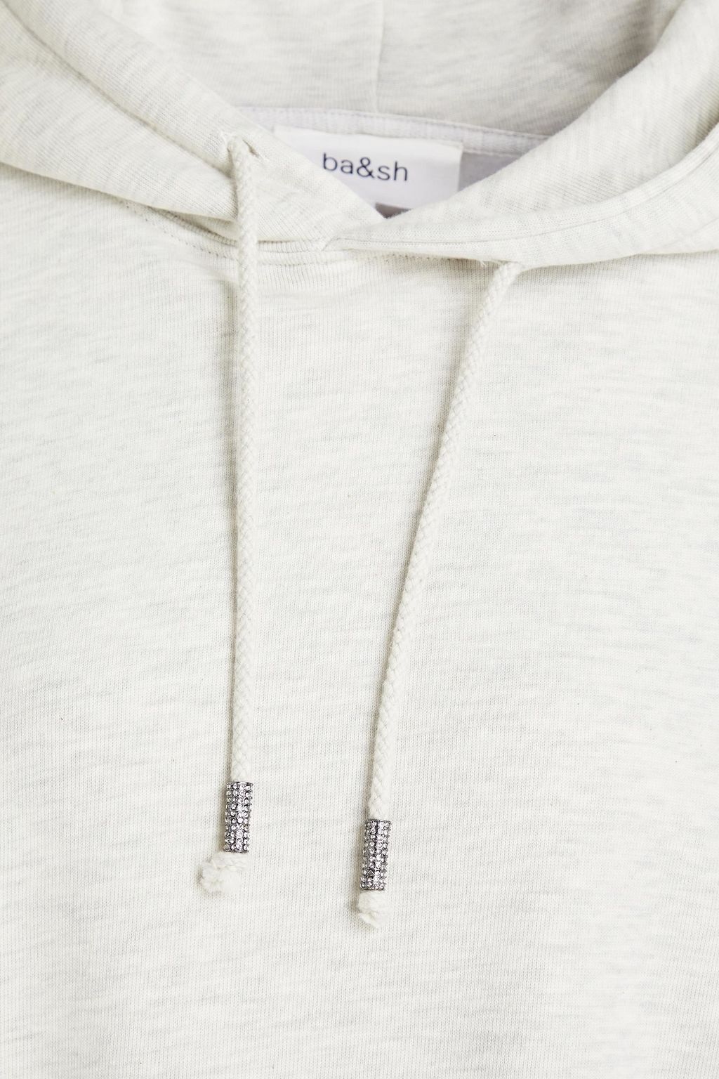 BA&SH Davi embellished cotton-blend fleece hoodie