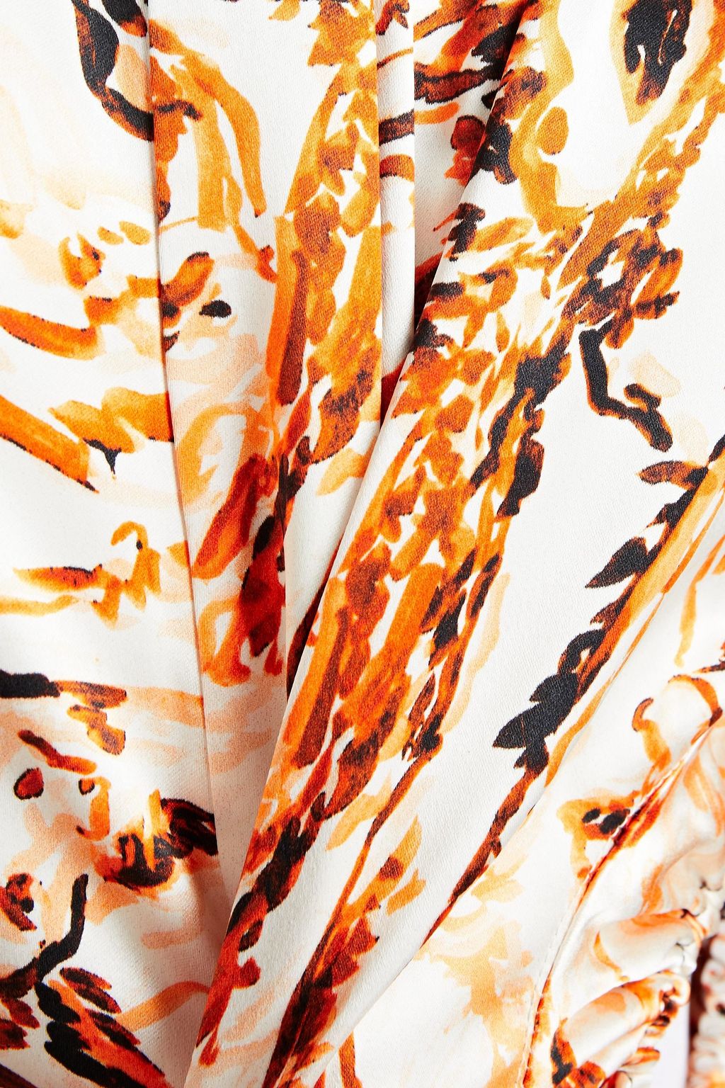 PROENZA SCHOULER Cutout printed silk-satin dress