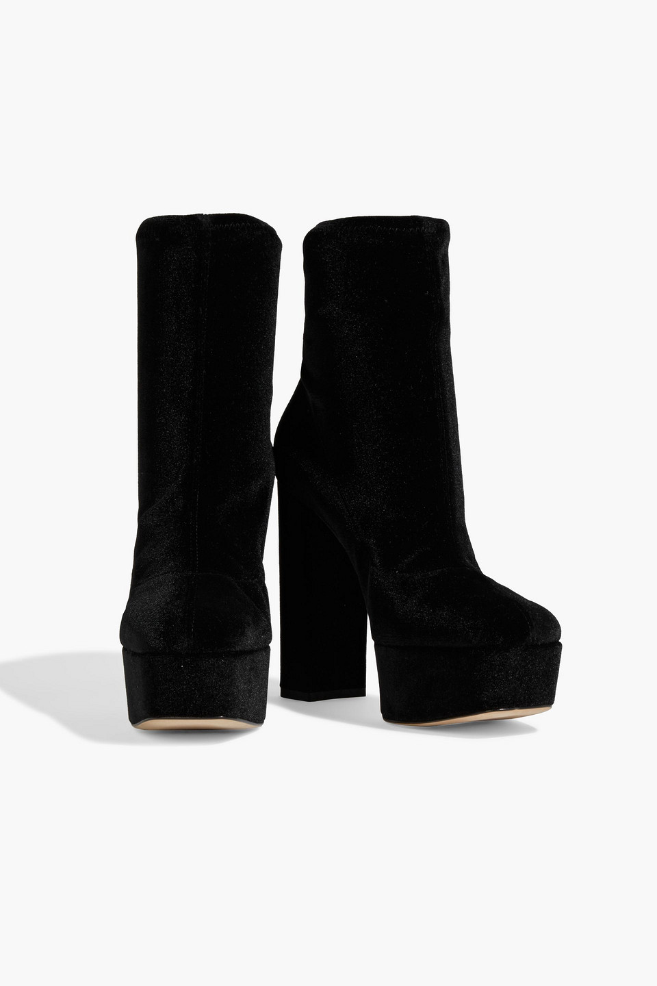 Sergio Rossi Chunky Heel Ankle Boots In Black