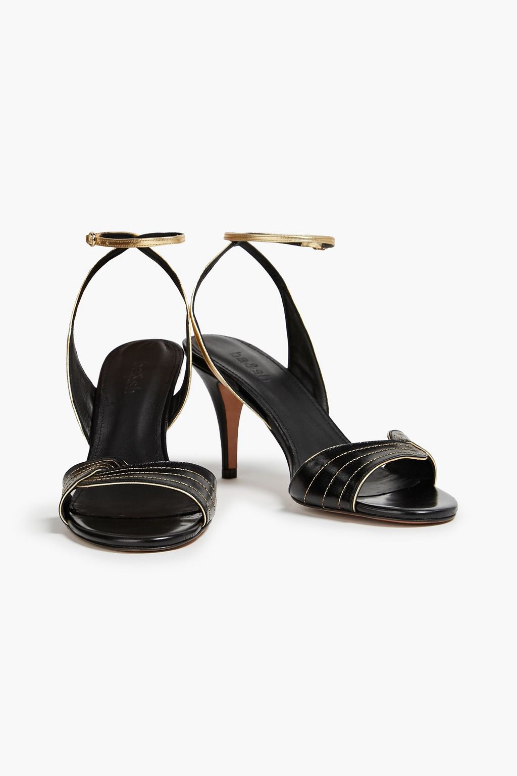 BA&SH Candy metallic-trimmed leather sandals