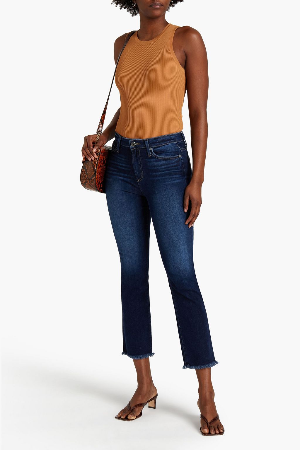 PAIGE Faded high-rise skinny jeans