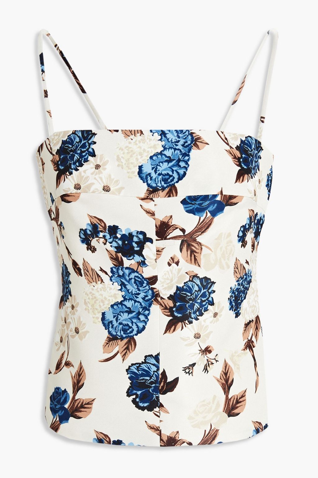 TORY BURCH Lace-up floral-print ottoman top | Sale up to 70% off | THE  OUTNET