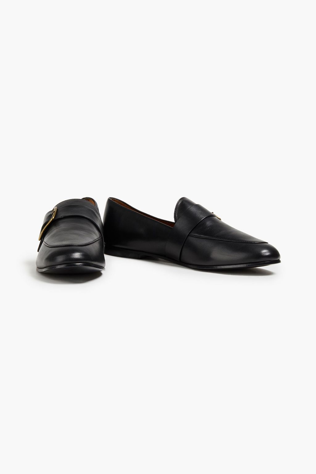 BA&SH Campbell buckle-embellished leather loafers