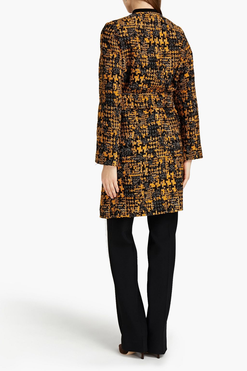 DOLCE&GABBANA ベルト付き ブークレツイード コート