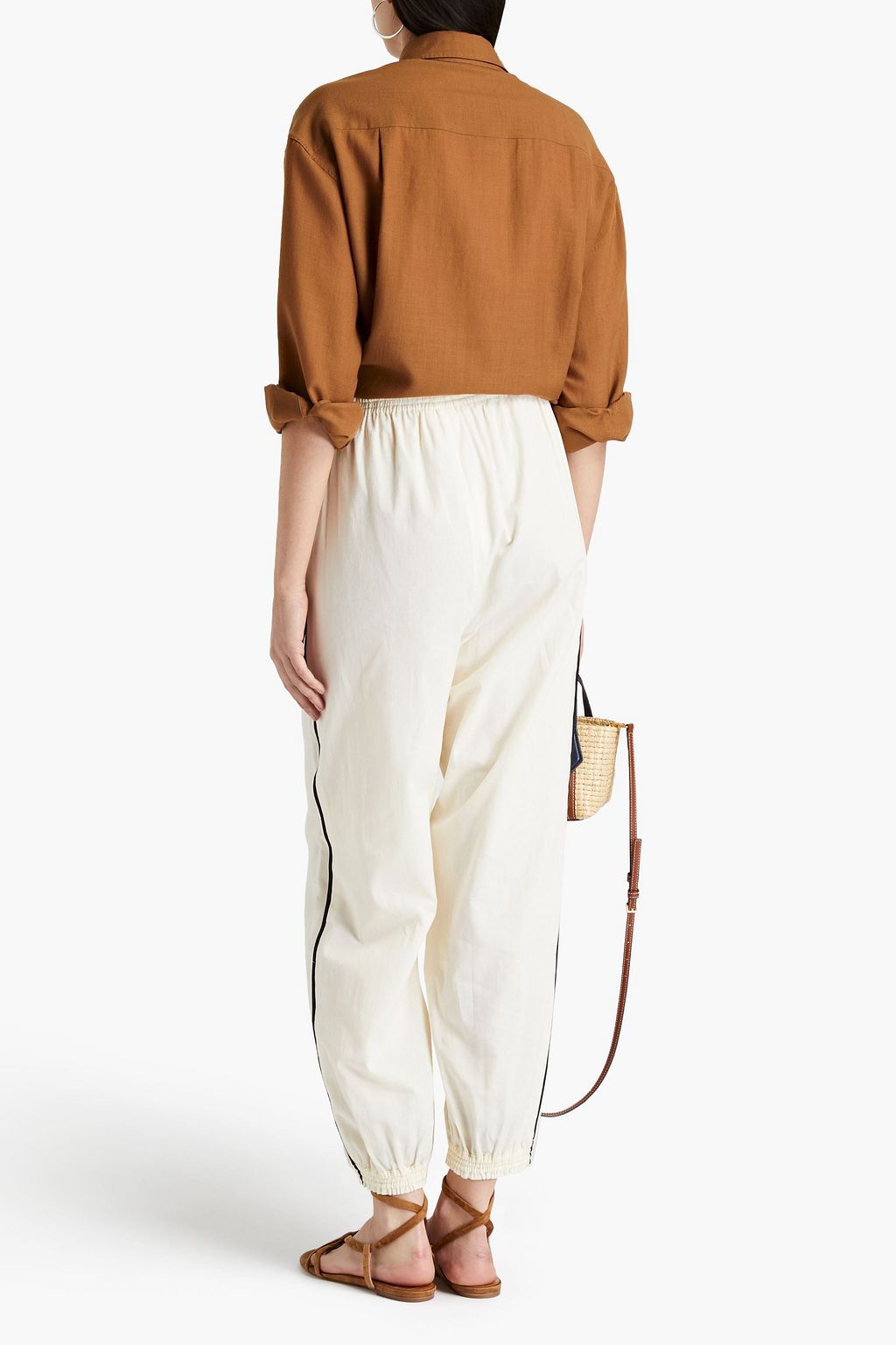 TORY BURCH Cotton-mousseline pajama pants