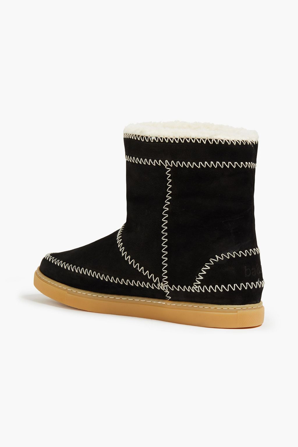 BA&SH Chambery topstitched suede ankle boots