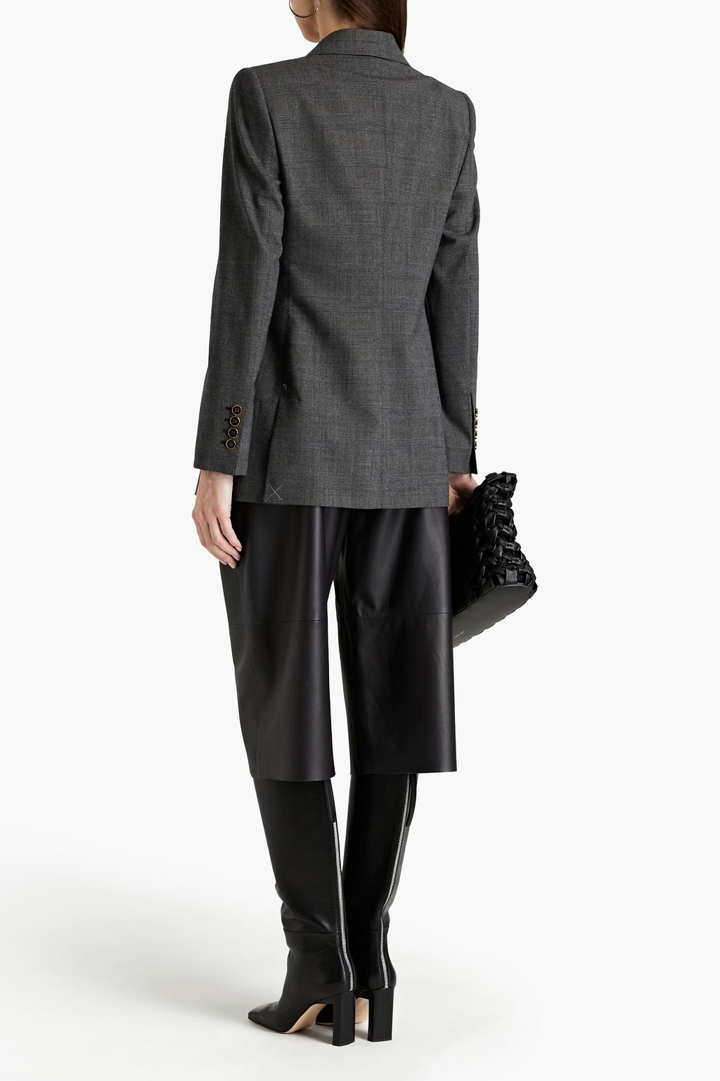 DOLCE&GABBANA Prince of Wales checked wool-blend flannel blazer