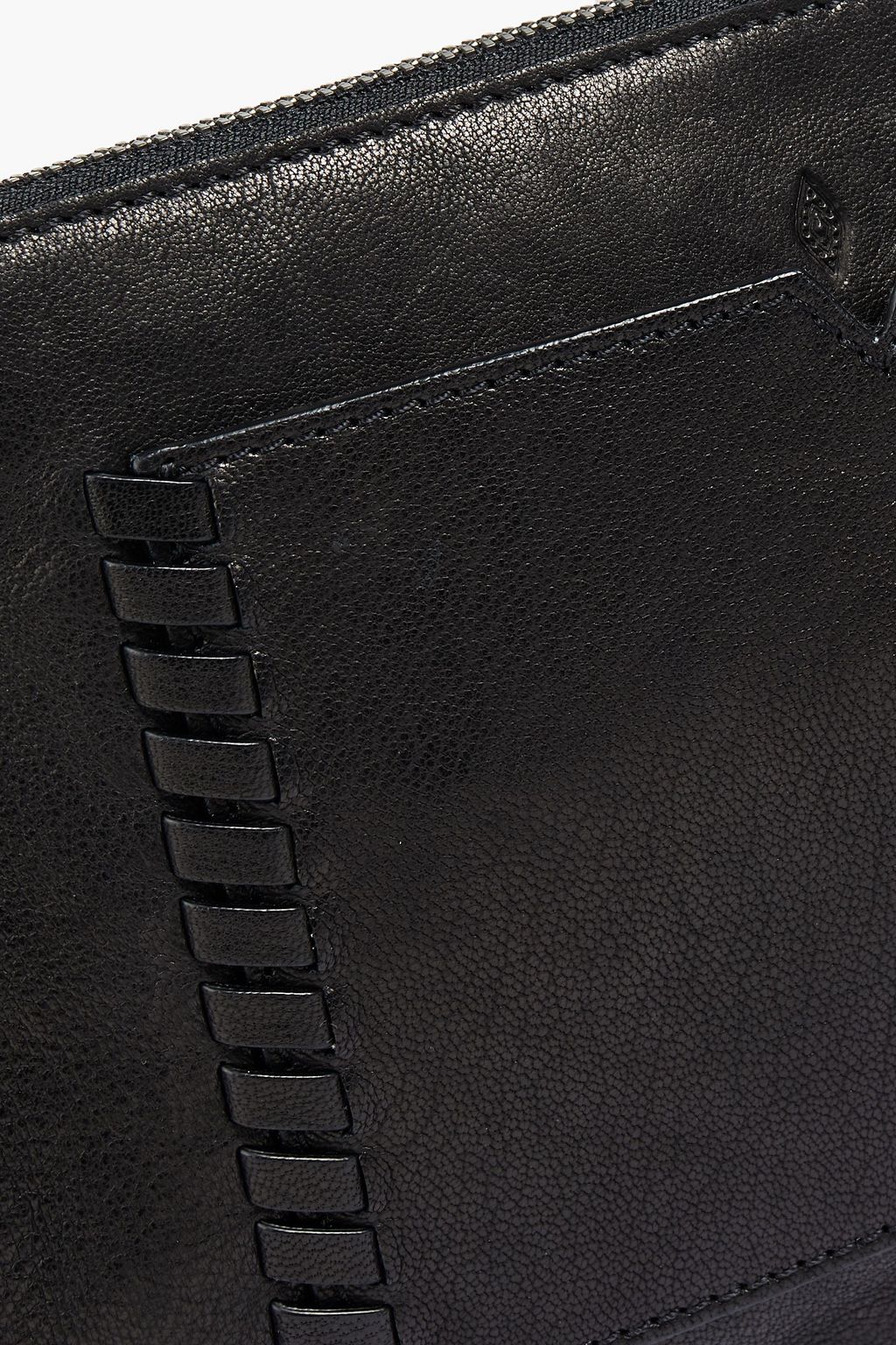 BA&SH Teddy tasseled textured-leather clutch