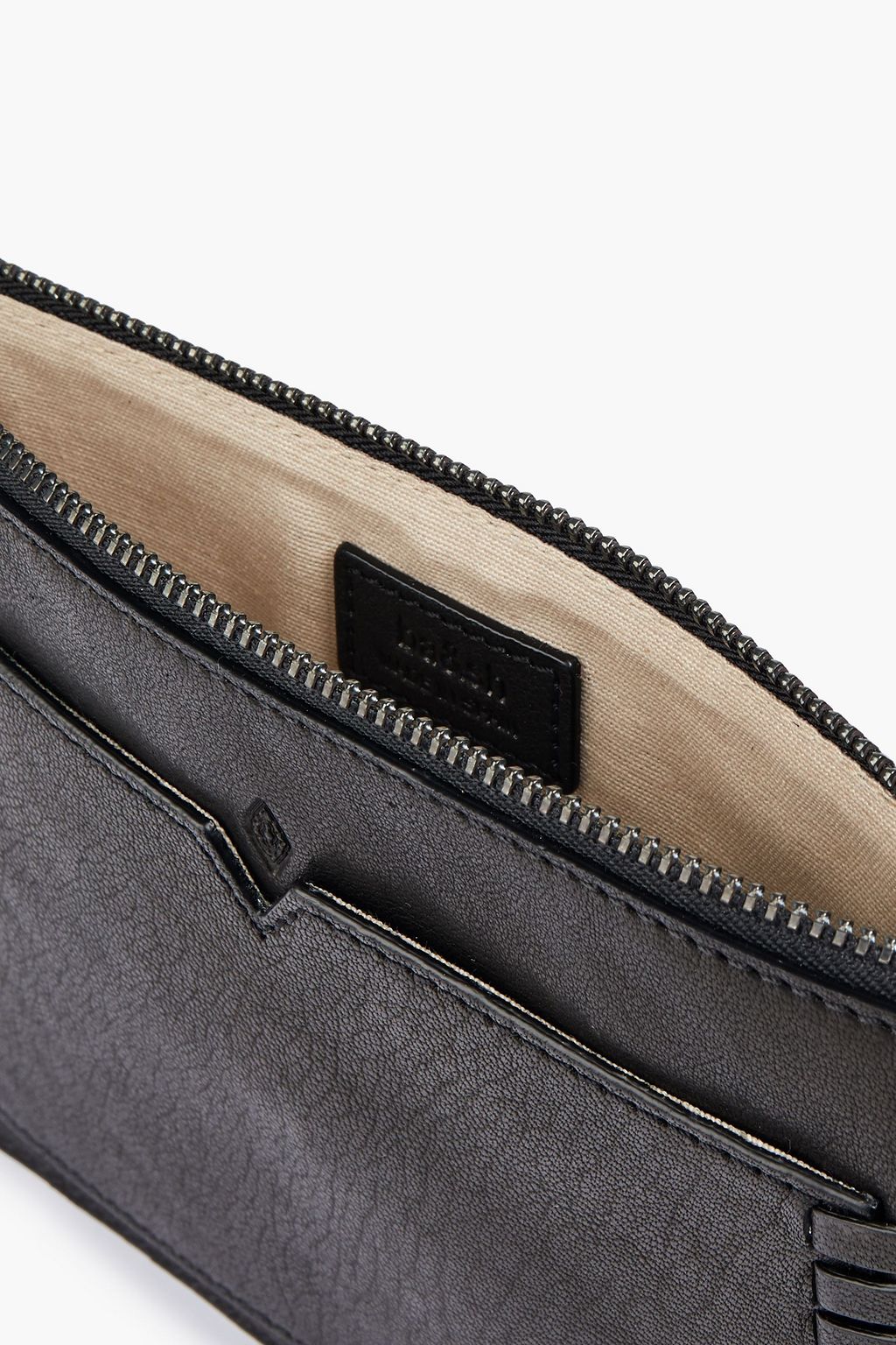 BA&SH Teddy tasseled textured-leather clutch