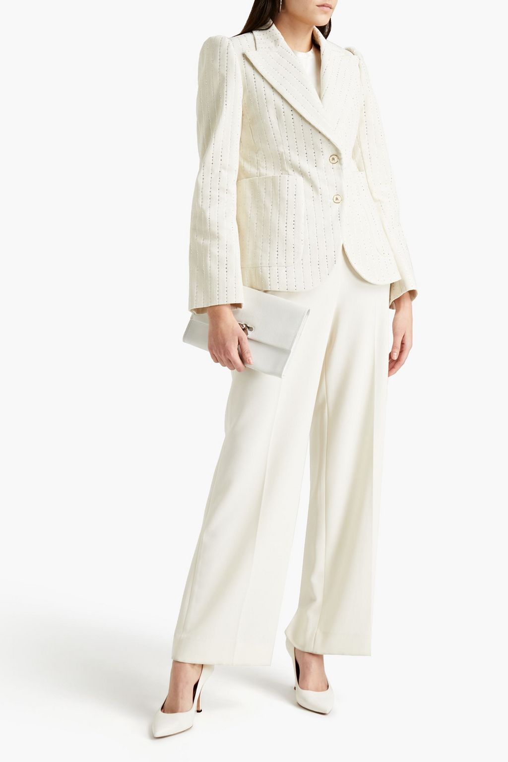 MARC JACOBS Crystal-embellished cotton and lurex-blend corduroy blazer