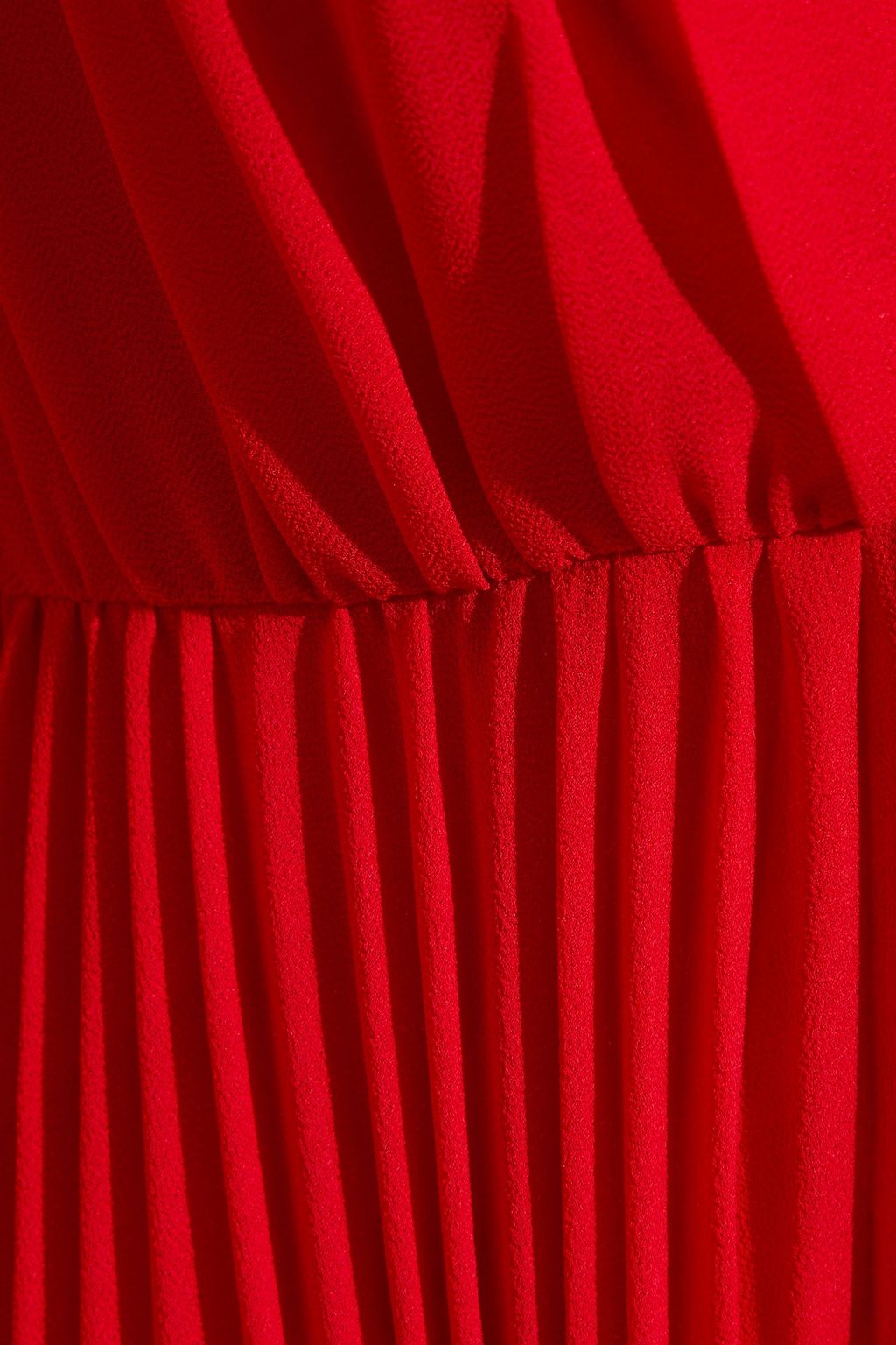 MIKAEL AGHAL Pussy-bow pleated crepe midi dress