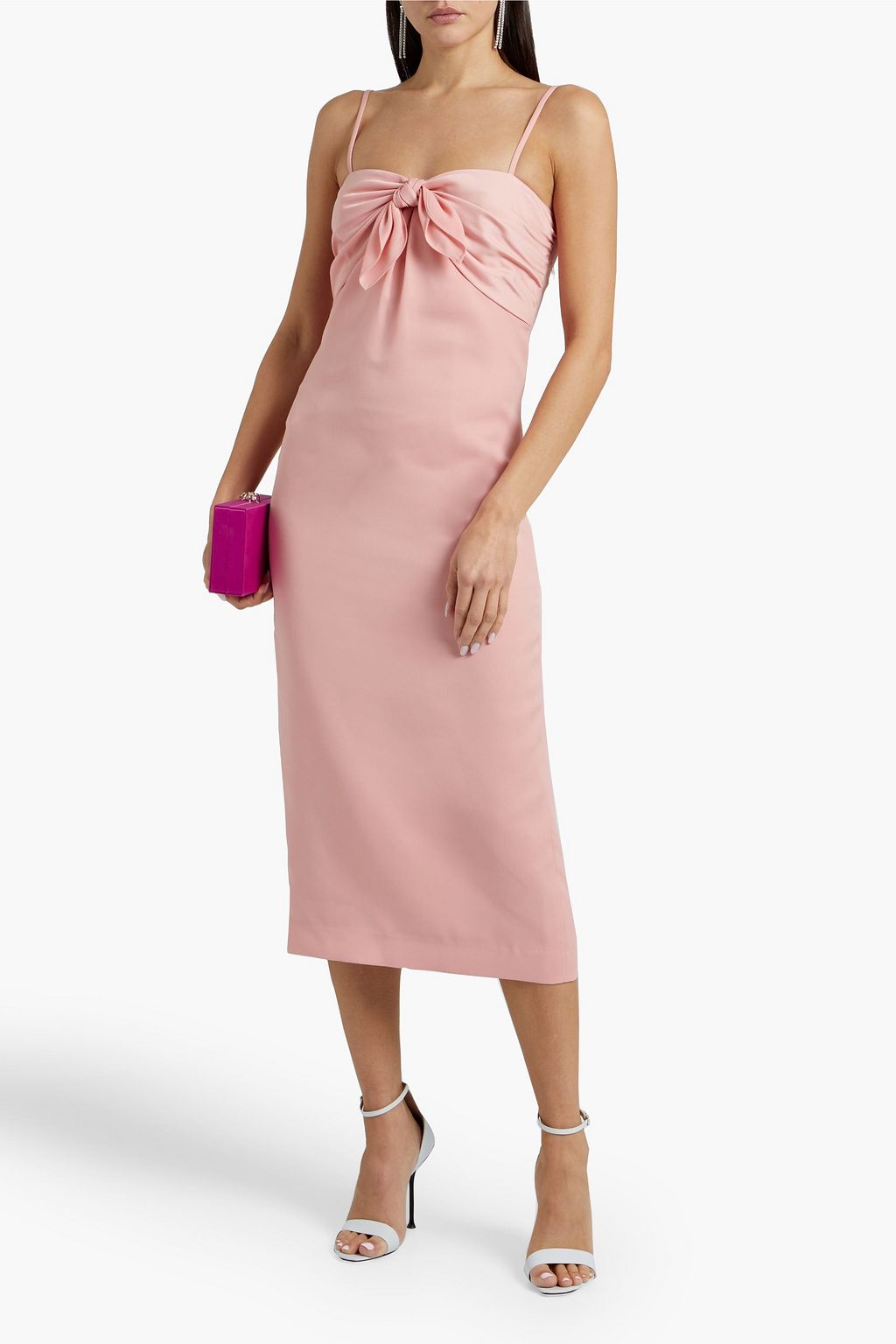 RACHEL ZOE Marla knotted crepe midi dress
