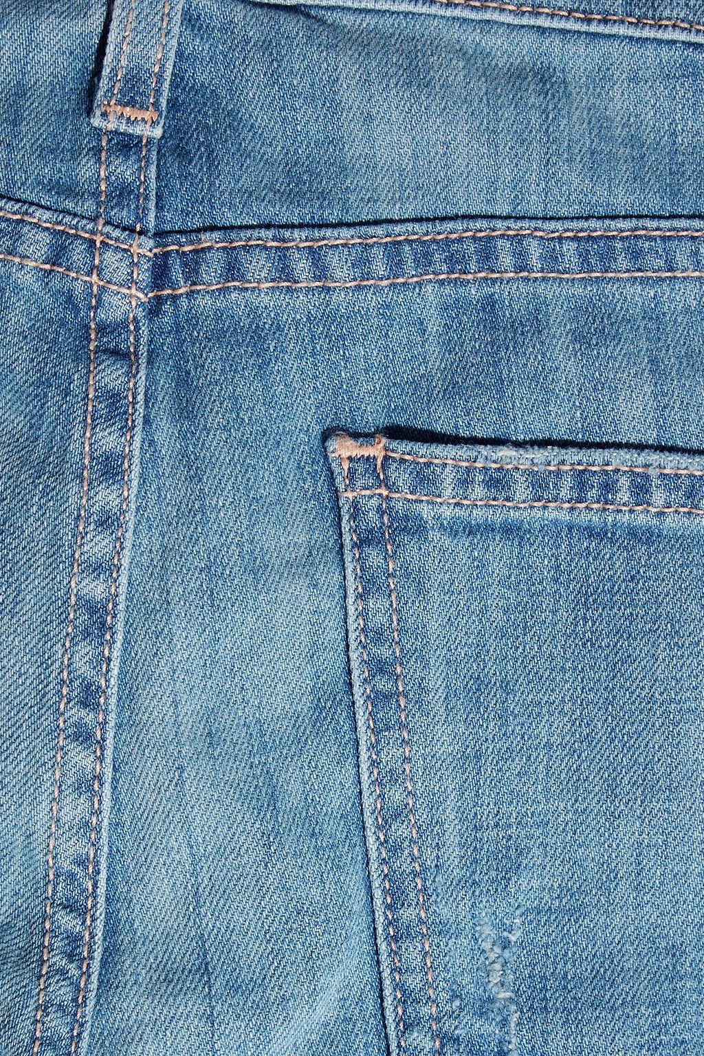CURRENT/ELLIOTT Distressed mid-rise kick-flare jeans