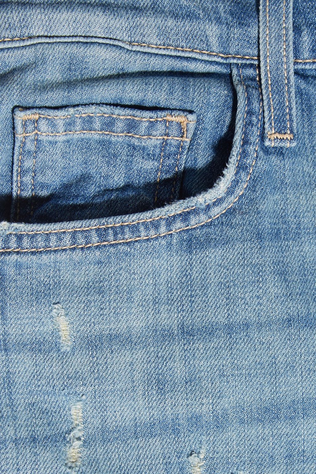 CURRENT/ELLIOTT Distressed mid-rise kick-flare jeans
